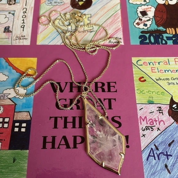 Kendra Scott Damon Long Pendant crystal rock necklace - Picture 2 of 4